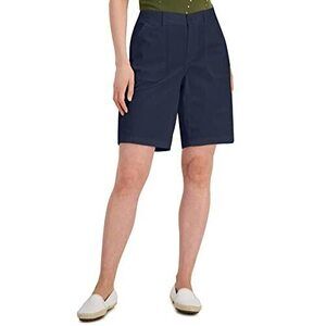 Karen S Zipper Front Women's Shorts Navy